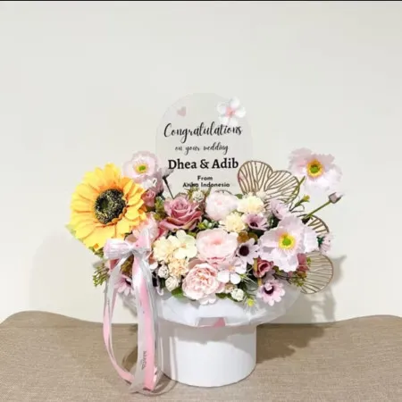 Bloom Box Akrilik Ucapan Wedding Gowa