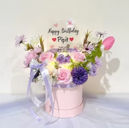 Bloom Box Akrilik Ucapan Ulang Tahun Gowa